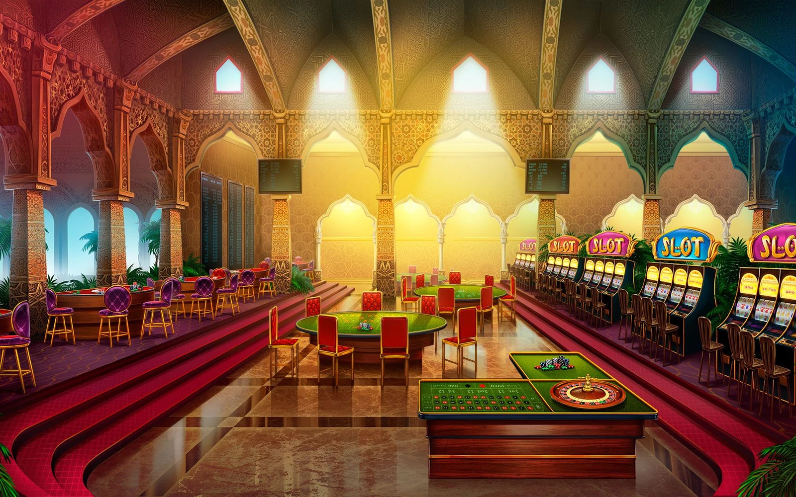 Layar slot mobile dengan simbol khusus dan reel permainan
